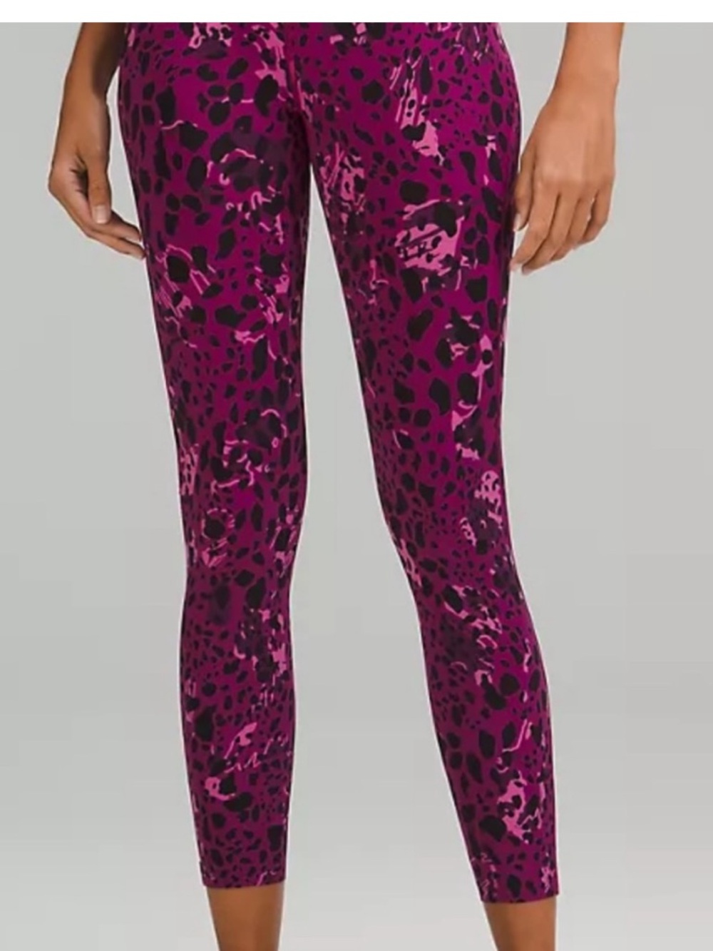 lululemon athletica Pink & Black Animal Print Leggings